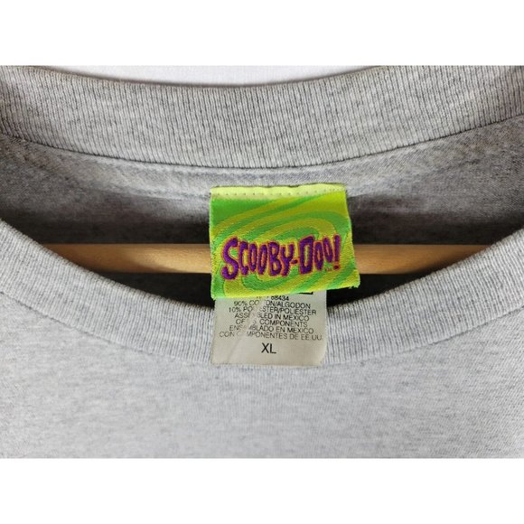 Scooby Doo Shaggy Vintage Cartoon TV Promo Long Sleeve T Shirt Size XL Gray - Picture 4 of 7